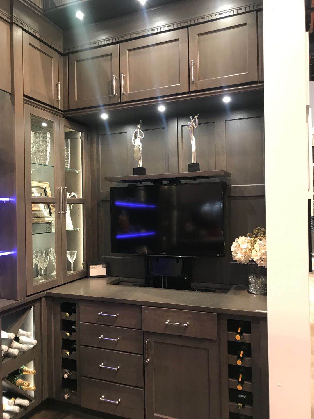 Dark Espresso Shaker cabinet display